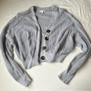 Abound Light Gray Button-Up Cardigan